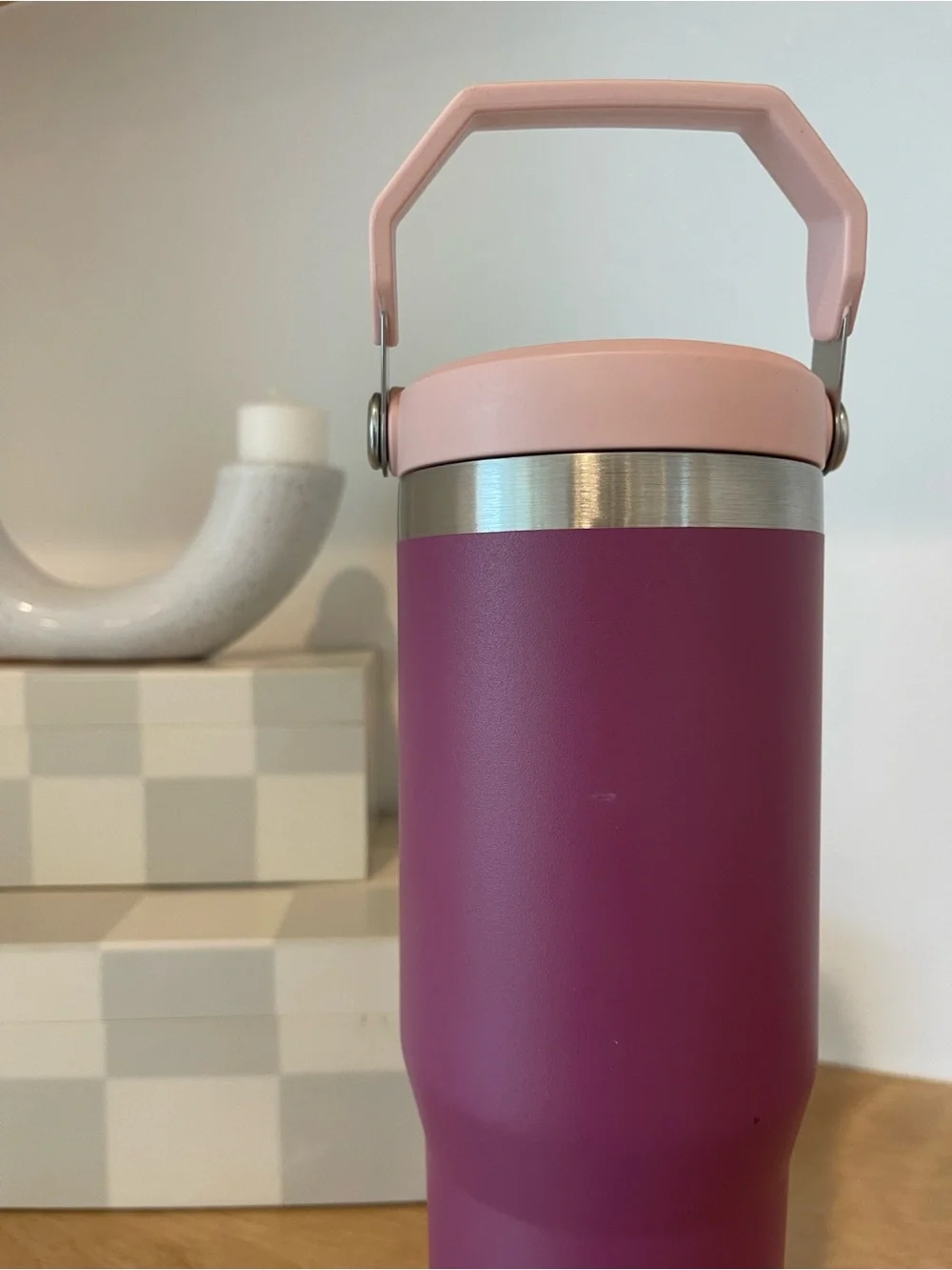 Stanley Iceflow Flip Straw Raspberry Magenta Purple Pink 30oz Tumbler Bottle - Picture 6 of 10